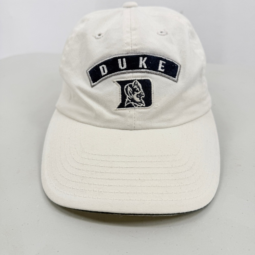 American Needle Duke Hat Mens OSFA White Embroidered Blue Devils Baseball Cap